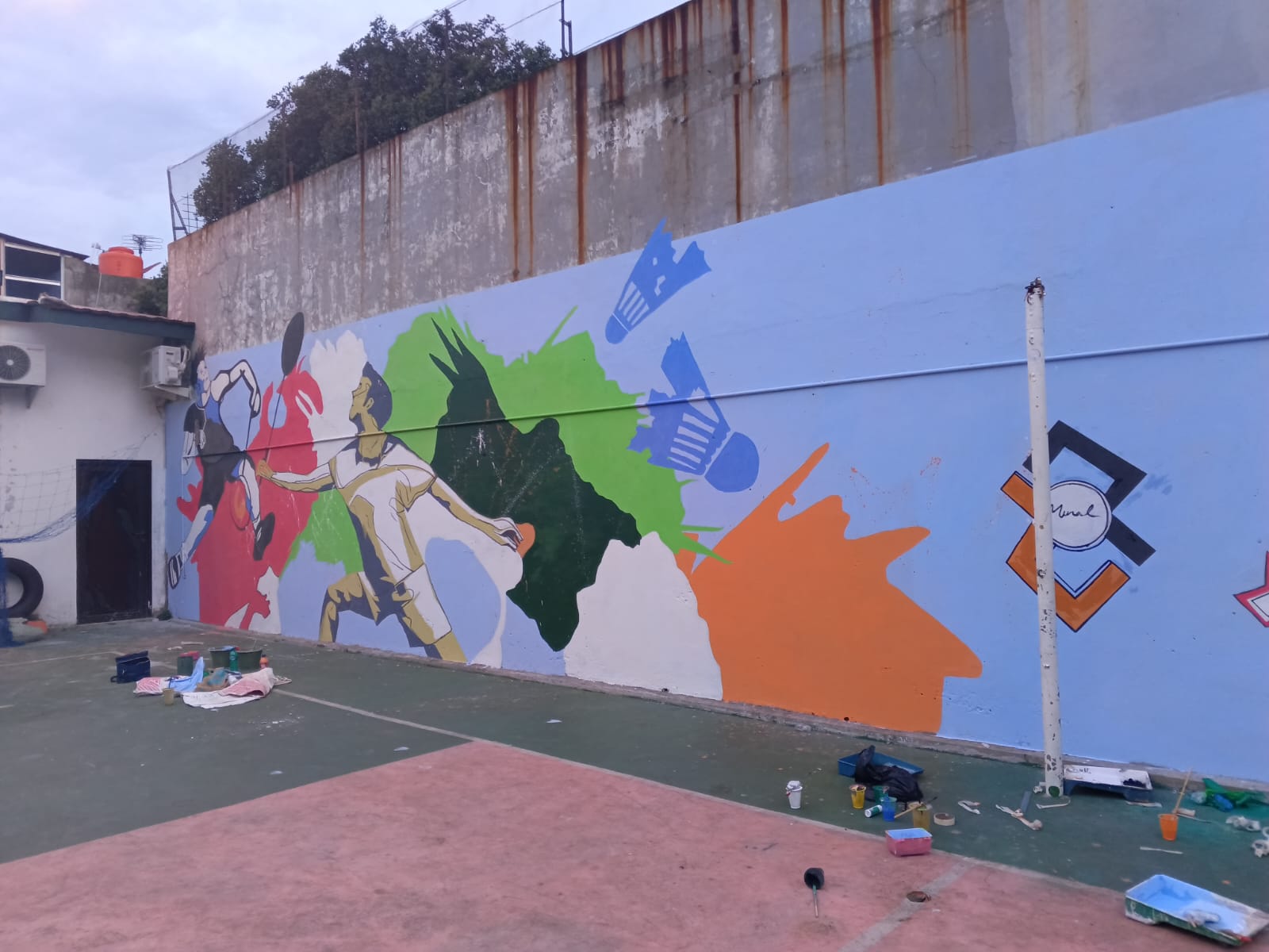 Badminton Court Wall Mural