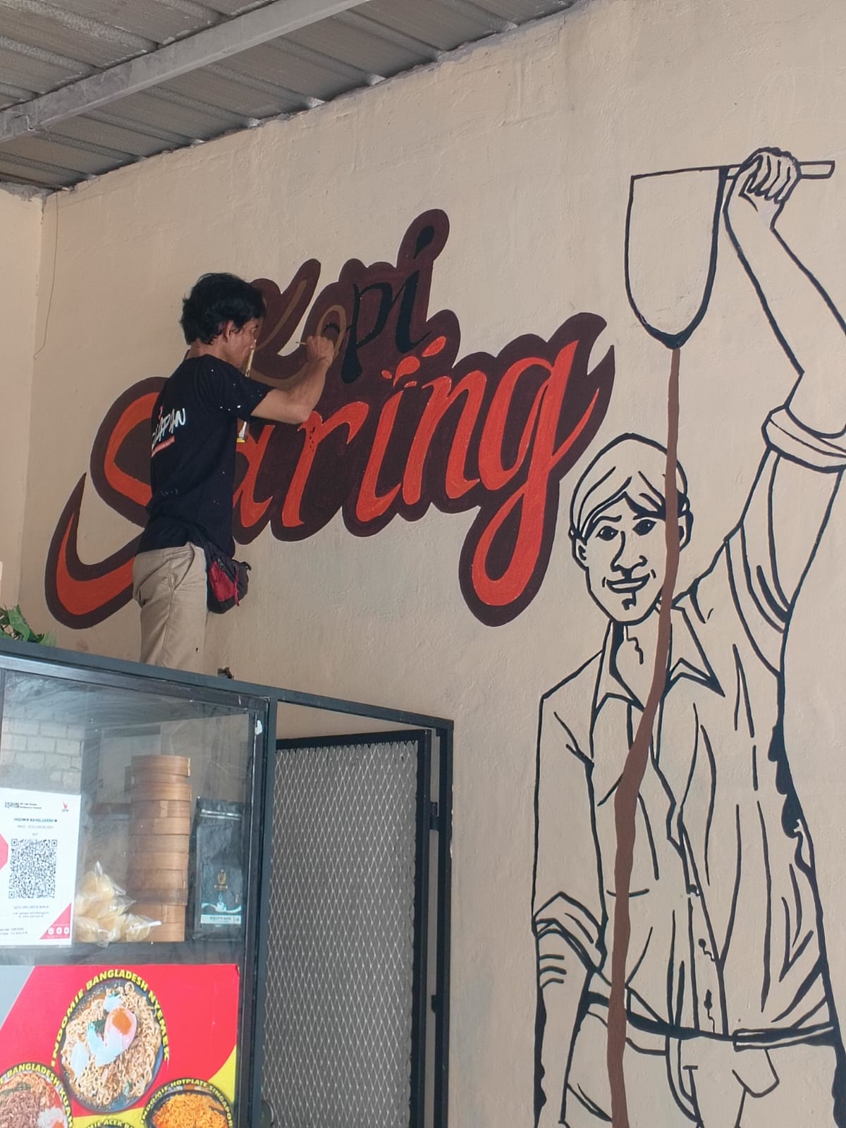 Kopi Saring Café Wall Mural