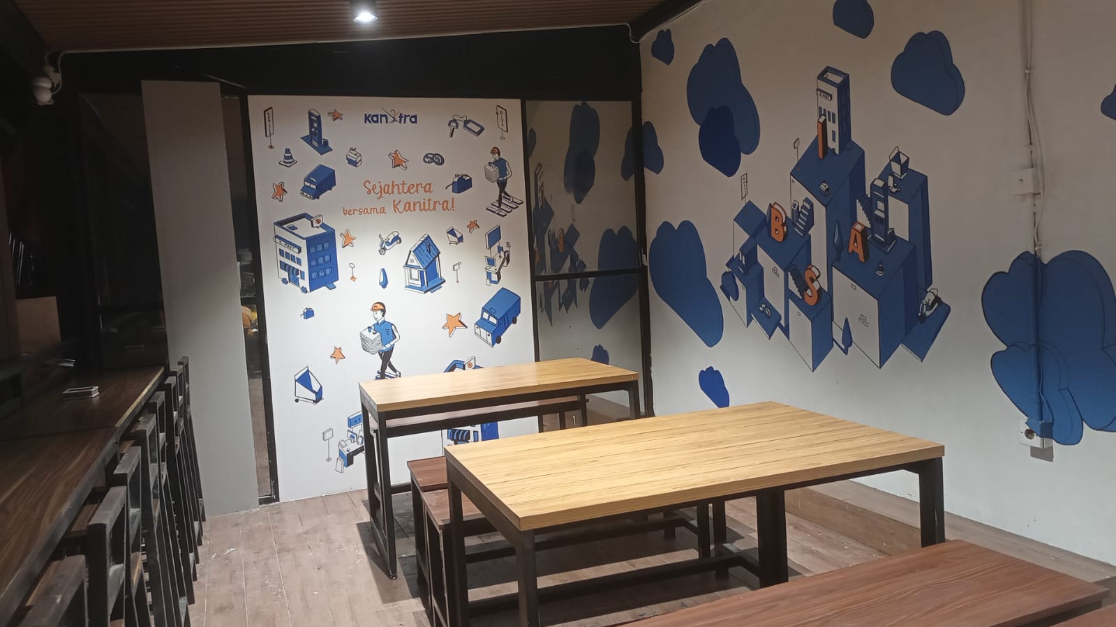 Modern Corporate Hub: Kanitra Workspace Mural